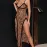 Sexy leopard print camisole maxi nightgown with a side slit