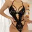 Lace Strappy Bodysuit Passionate Hollow-Out Sheer Lingerie