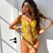 Sheer Bodysuit Lace Lingerie Pajamas Set