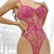 Embroidered Bra and Thin Garter Set
