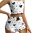 Sweet Suspender Homewear with Heart-shaped Prints