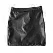 Sexy women's black patent leather short skirt lingerie
