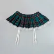 Role-playing sexy youthful plaid short skirt