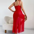 Sexy mesh lace see-through camisole dress lingerie