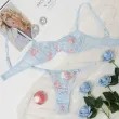 Transparent sheer mesh printed erotic lingerie