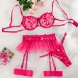 Lace embroidery alluring erotic set