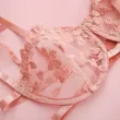 Lace three-piece see-through halter multi-piece erotic set